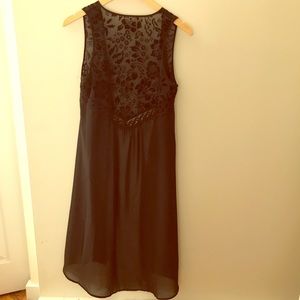 Long Sheer shawl/sleeveless kimono in Black